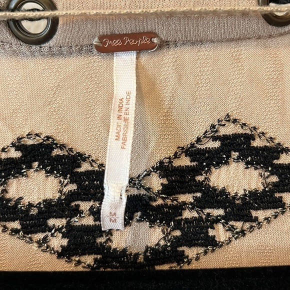 Free People Eden Beige Long Sleeve Top M - Picture 4 of 4